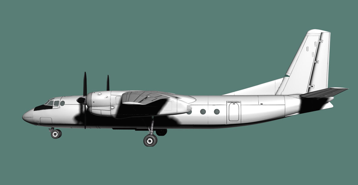 Antonov An-24RV render left