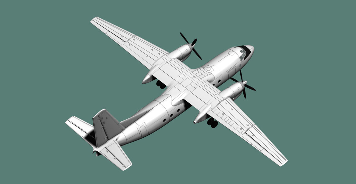 Antonov An-24RV render top